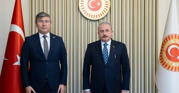 TBMM Başkanı Mustafa Şentop’tan kritik görüşme! Kazakistan’ın Ankara Büyükelçisi Saparbekuly’u kabul etti