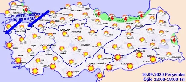 HAVA DURUMU | Meteorolojiden kuvvetli rüzgar uyarısı | 10 Eylül İstanbul'da hava nasıl olacak?-3