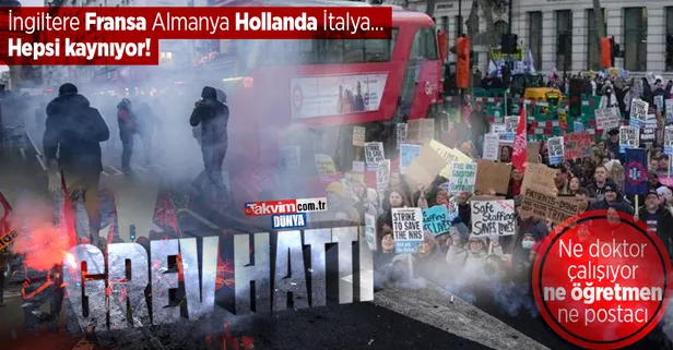 Rusya-Ukrayna savaşı sonrası toparlanamayan Avrupa'da işçiler sokağa indi!