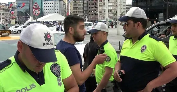 Taksim’de küfür ve tehditler savurduğu için gözaltına alınan taksicinin müşteriyi kabul etmediği görüntüleri ortaya çıktı