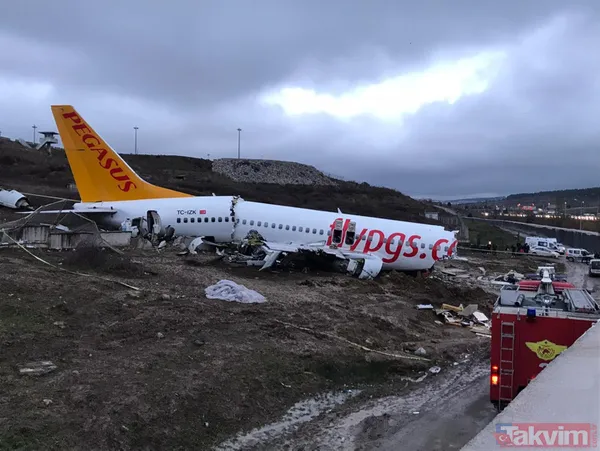 Sabiha Gökçen'deki uçak kazasından dehşet veren kareler - 15