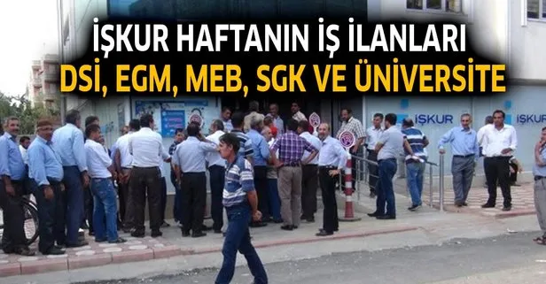 Yüzlerce kamu personeli alımı DSİ, EGM, MEB, SGK...