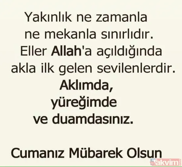 Cuma mesajları 2018: Resimli ve kısa cuma mesajları ile sevdiklerinizin cumasını kutlayın! Hayırlı Cumalar - 21