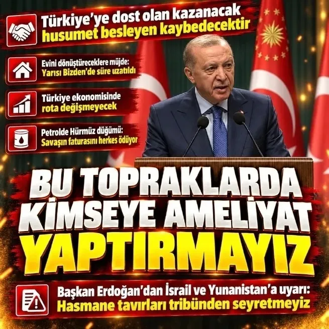 Kabine Toplantısı sonrası Başkan Erdoğandan net mesaj: Bu topraklarda kimseye ameliyat yaptırmayız