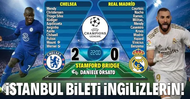 İstanbul bileti İngiliz devinin! Chelsea 2-0 Real Madrid | MAÇ SONUCU