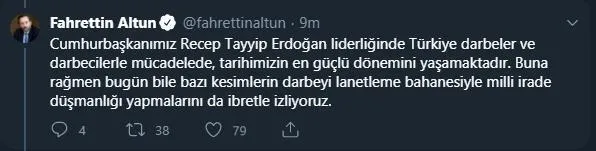 Son dakika: İletişim Başkanı Fahrettin Altun'dan 12 Eylül mesajı: Söz de karar da aziz milletimizindir-3