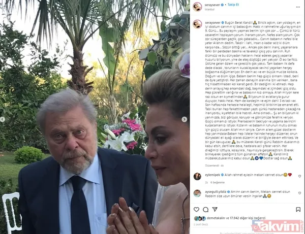 Seray Sever acı haberle yıkılmıştı! 9. günde o kareleri paylaştı Tatlıses'in eski eşi Ayşegül Yıldız, Hakan Ural ve birçok ünlüden mesaj yağdı - 8