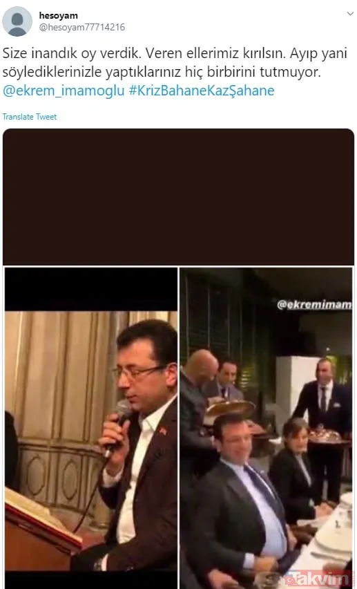 Ekonomi kötü gidiyor algısıyla prim yapma peşindeki CHP'lilerden lüks restoranda şatafatlı eğlence