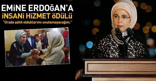 Emine Erdoğana Londrada insani hizmet ödülü