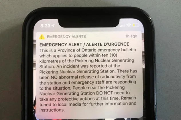 Nükleer alarm mesajı ülkeyi karıştırdı