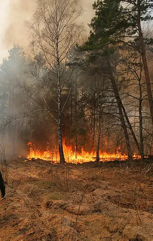 Çernobil yangını uzaydan böyle görüntülendi!