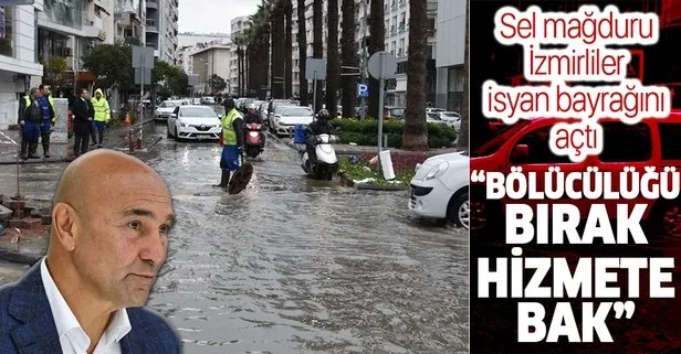 Sel mağduru vatandaşlardan CHP’li Tunç Soyer’e tepki: Bölücülüğü bırak hizmete bak