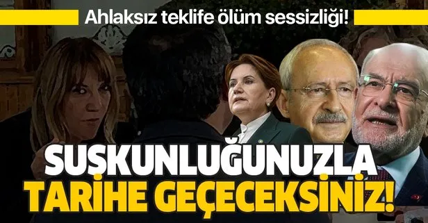Akşener, Kılıçdaroğlu ve Karamollaoğlu CHP’li Yeşim Meltem Şişli’nin ahlaksız teklifine sessiz!
