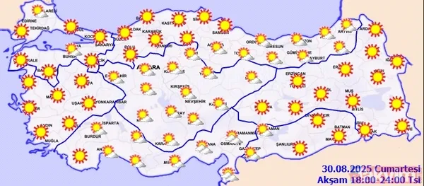 Hafta sonu hava nasıl olacak? 30 Ağustos MGM il il açıkladı: İstanbul ve o illere sıcak hava dalgası geliyor! Pazar gününe dikkat - 15