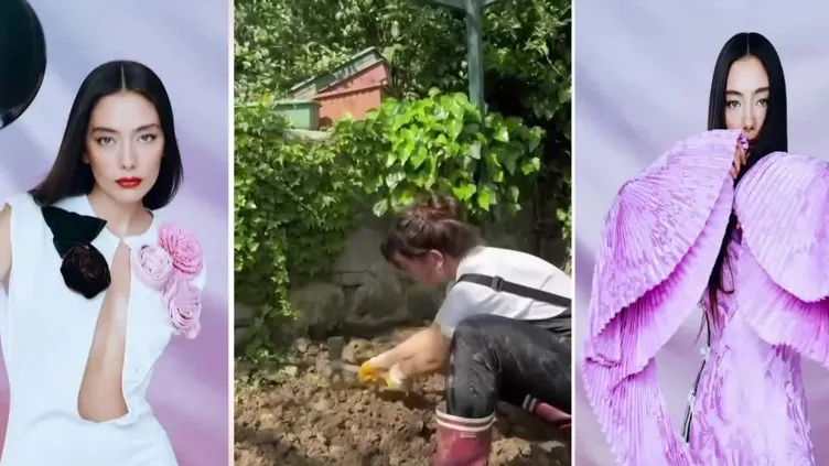 Boşanma iddialarına sünger çekti bahçıvanlığa soyundu! Neslihan Atagül'ün o anlarına bakın! Eline çapayı aldı botlarını giydi...