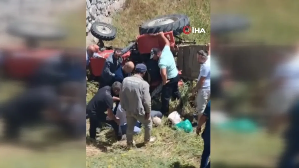 Tokat'ta otomobille çarpışan traktör şarampole devrildi: 1 ölü