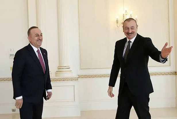 Bakan Çavuşoğlu, Azerbaycan Cumhurbaşkanı Aliyev ile görüştü-4