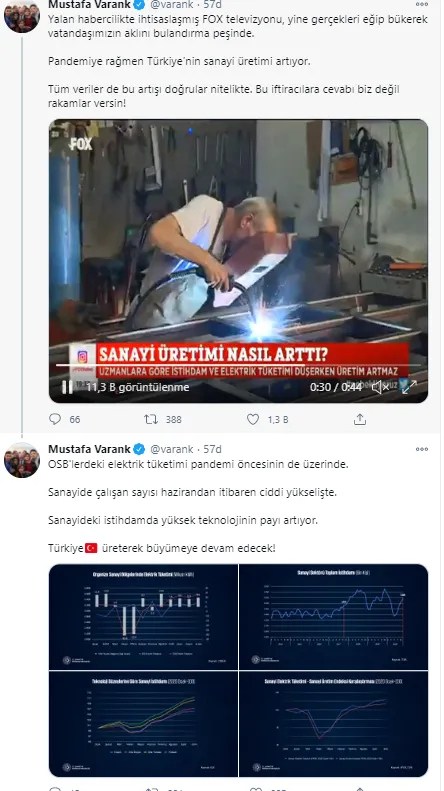 FOX TV'nin sanayi üretimi üzerinden yaptığı algı operasyonunu Bakan Varank çökertti!-4