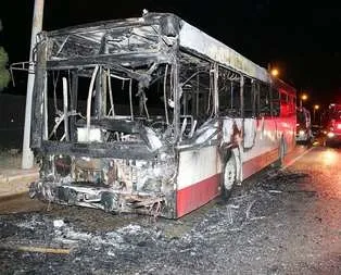 Belediye otobüsü kundaklandı