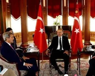 Cumhurbaşkanı Erdoğan Kerry ile görüştü