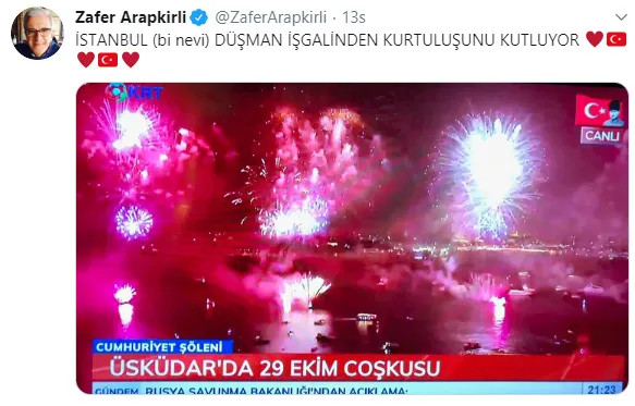 Zafer Arapkirli'den Cumhuriyet Bayramı'nda skandal paylaşım!-1
