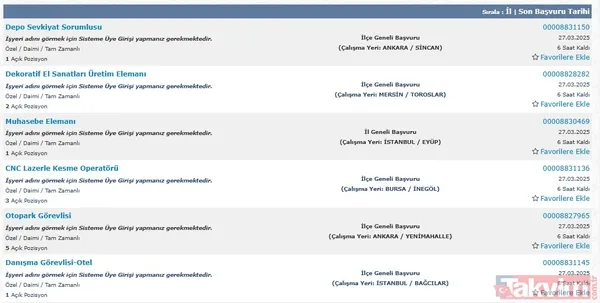 🔹 Danışma Görevlisi (Otel) – İstanbul / Beyoğlu 🔹 Beden İşçisi – Konya / Selçuklu 🔹 Elektrikçi – Adana / Seyhan