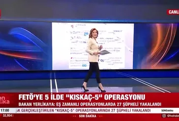 FETÖ’ye 5 ilde ‘’Kışkaç-5’’ operasyonu