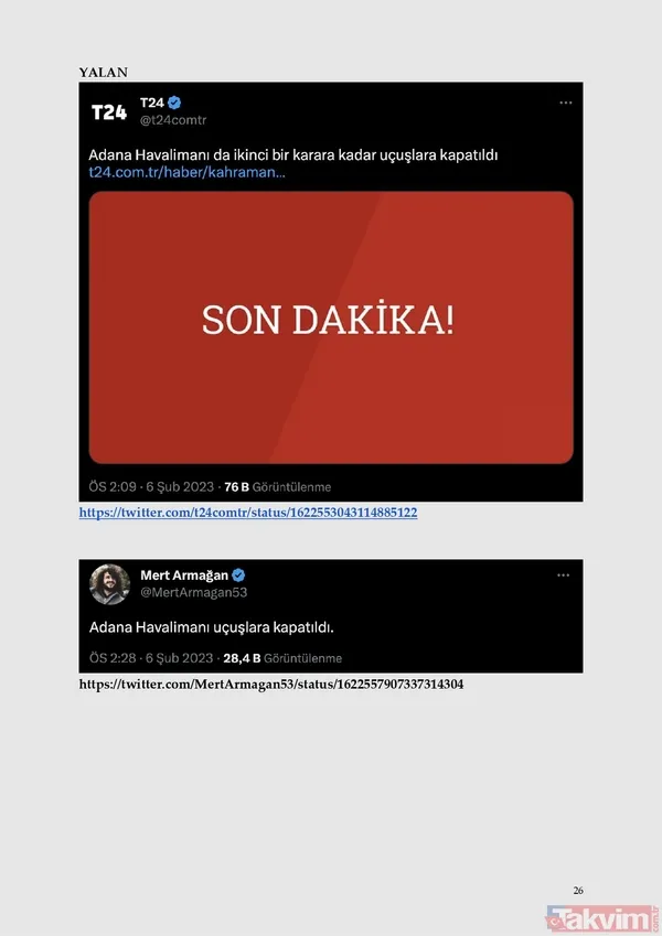 Felaket tellalları! Sosyal medyada paylaşılan yalanlar ve gerçekler - 33