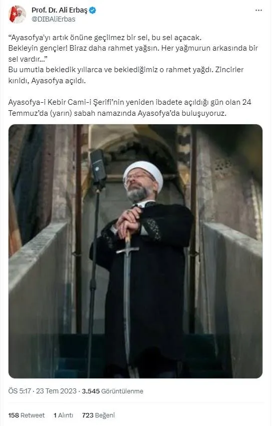 Ayasofya ruhu! Sabah namazı kılındı