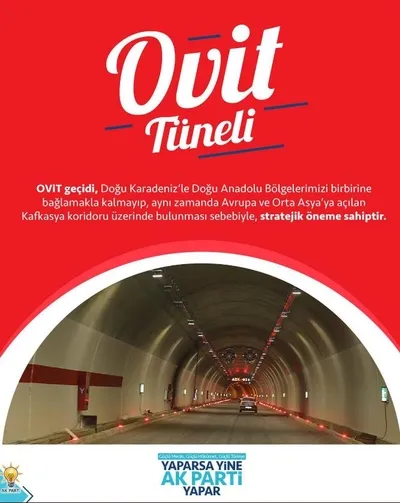 Cumhurbaşkanı Erdoğan Ovit Tüneli'ni açtı-11