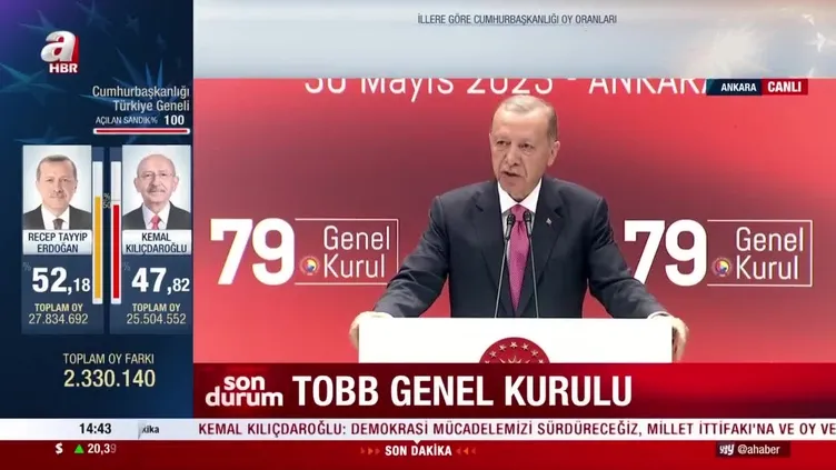 Başkan Erdoğan TOBB 79. Genel Kurulu konuşması izle |Video