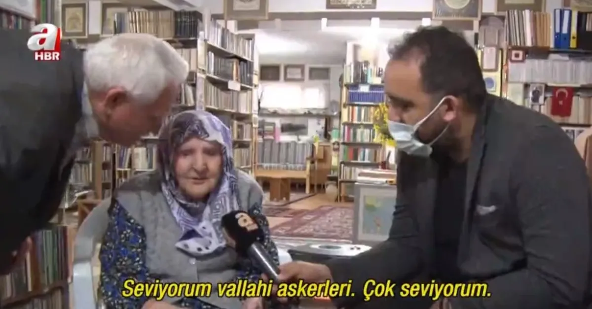 A Haber Mehmetçik’e ördüğü yün çorapları gönderen Zeliha Nine'ye mikrofon uzattı: Askerleri çok seviyorum