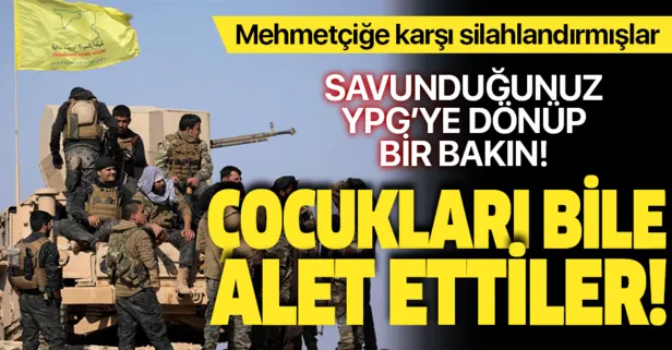 YPG/PKK, savaşıyoruz dedikleri DEAŞ’lıların çocuklarını Mehmetçiğe karşı silahlandırmış