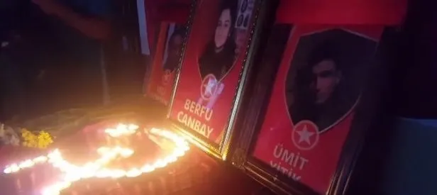HDP binasında terörist için anma töreni