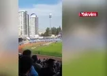 Sahanın ortasına paraşütle indi