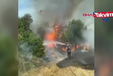 Eceabat'ta yangın!