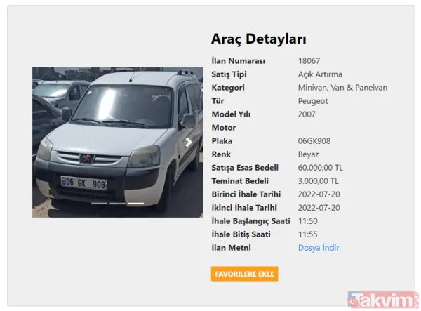 SGK'DAN 10 BİN TL'YE 2004 MODEL FİAT! 100 bin TL'ye Mercedes sahibi olun! SGK 2. el fiyatları şoke etti! Toyota, Fiat, Renault, Citroen... - 13