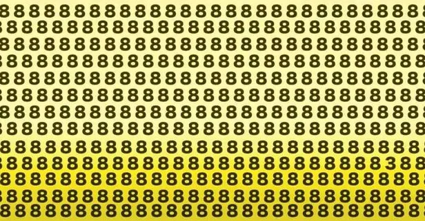 1, 2, 3 süre başladı! 8 rakamıyla dolu fotoğrafta 3’ü bulabilir misin? Bu salı bulmacasını insanların yalnızca %5’i 10 saniyenin altında çözebilir