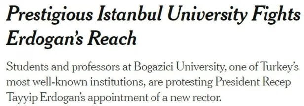 Amerikan New York Times gazetesinden Boğaziçi'ndeki provokasyonu ateşleme çabası! İkiyüzlülük ifşa oldu-1