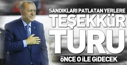 Erdoğan'ın teşekkür ziyaretlerinde ilk durak Bayburt