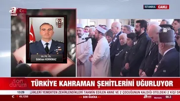 Şehit Pilot Yarbay Gökhan Korkmaz'a veda