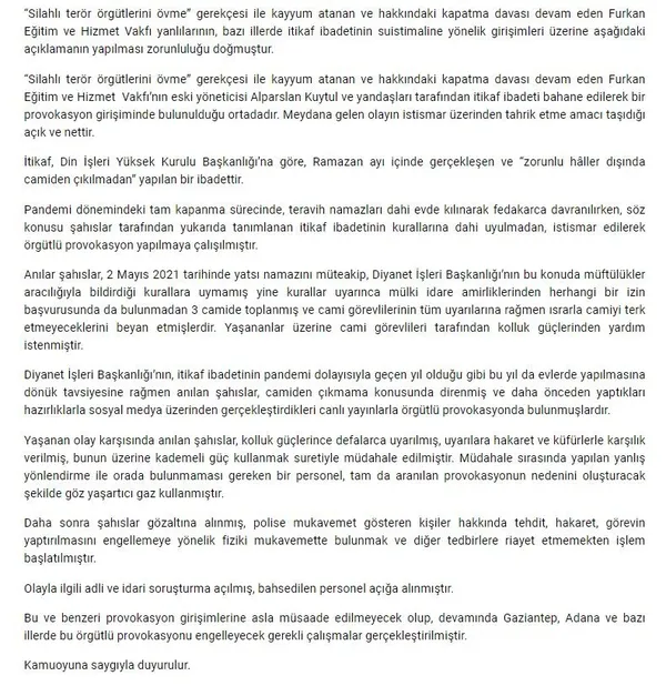 SON DAKİKA: İtikaf üzerinden provokasyon yapan Alparslan Kuytul gözaltında! İçişleri Bakan Yardımcısı İsmail Çataklı olayın iç yüzünü anlattı-9