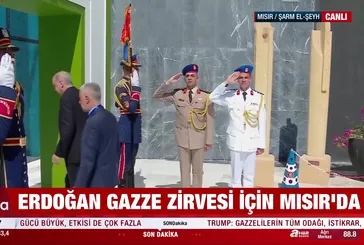 Başkan Erdoğan'ı Sisi karşıladı