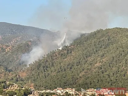 SON DAKİKA: Marmaris’te orman yangını! Otogarın arkasından alevler yükseliyor