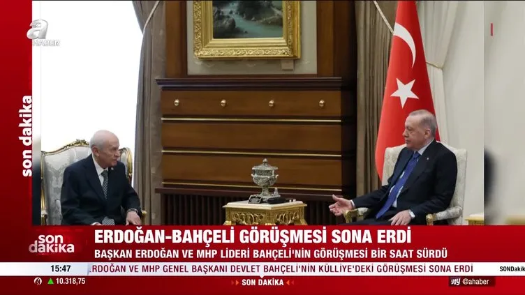 Başkan Erdoğan MHP lideri Devlet Bahçeli’yi kabul etti