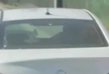 Araç içinde kadına darp kamerada!