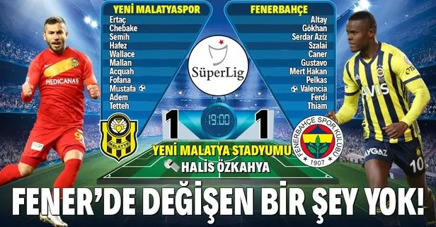 Yeni Malatyaspor 1-1 Fenerbahçe | MAÇ SONUCU