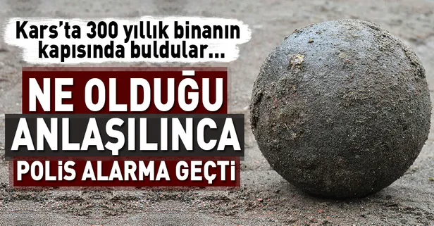 Kars'ta tarihi hamamda tarihi gülle bulundu