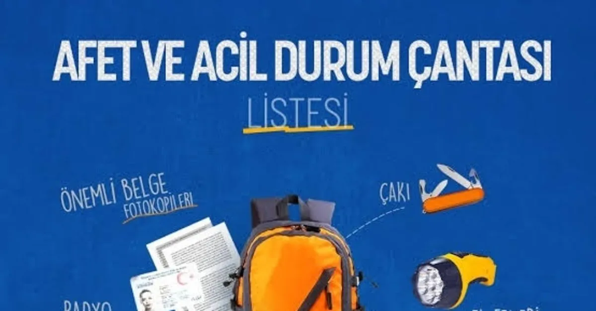 afad acikladi deprem cantasi nasil