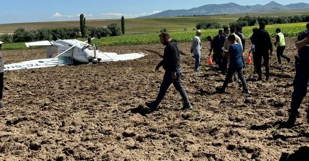 Son dakika: Aksaray’da eğitim uçağı düştü: 2 pilot kurtuldu